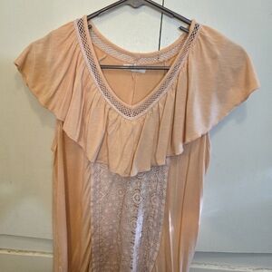 Maurices Off-the-Shoulder Lace Ruffle Blouse- Size Medium